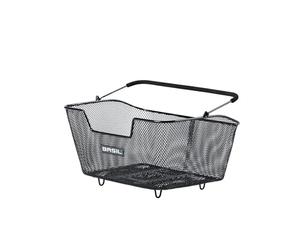 Basil Base M Multi System Panier de vélo Noir - Fond Multi-système NX, Compatible avec MIK, Racktime et Toutes Les plaques de Porte-Bagages courantes, résistant aux intempéries et Robuste, idéal pour