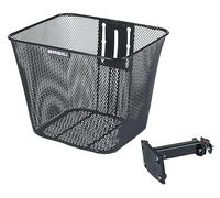 Basil Panier avant Bilbao FM avec support potence fixe acier Noir Taille unique