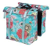 Basil Sacoches Bloom Field Mik 28-35l Avec Réfléchissants One Size Blue / Flowers