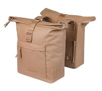 Basil Sacoches vélo Brooklyn Double – 41 L, étanche, réfléchissante, matériau recyclé – Sable