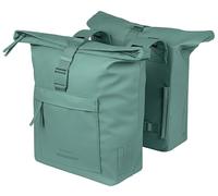 Basil Brooklyn Double Sacoche de vélo - Étanche - 41 l - Imperméable - Réfléchissante - en matériau recyclé - Vert