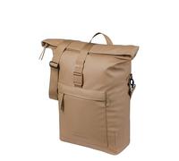 Basil Brooklyn Sacoche de vélo individuelle pour Porte-Bagages, étanche, 17 l, avec Compartiment pour Ordinateur Portable, réfléchissante, en matériau recyclé, MIK Hooks, 32 x 14 x 40 cm, Sable