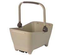 Basil Buddy MIK Panier de vélo pour Chien - 32 l, Marron, Robuste, avec système MIK verrouillable et Plaque de Transport MIK, Parfait pour Le Transport sûr des Chiens