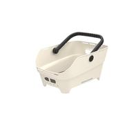 Basil Cento Neo Panier de vélo arrière, 21 l, en Plastique recyclé, réfléchissant, 46,9 x 23,7 x 14,1 cm, Blanc