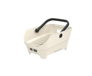 Basil Cento Neo Panier de vélo arrière, 21 l, en Plastique recyclé, réfléchissant, 46,9 x 23,7 x 14,1 cm, Blanc
