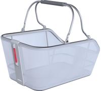 Basil Cento Panier pour vélo arrière Nordlicht Mik 46x34x25,5cm, bleu argent, mailles serrées, bleu/argent