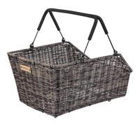 Basil Cento Rattan Look Mik 2.0 Rear Basket Gris,Argenté Black
