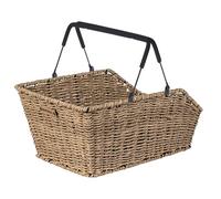 Basil Cento Rattan Look Multi-Basket Bicycle - à l'arrière - brun clair