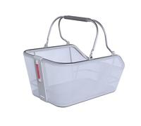 Basil Cento Tech Fiber Panier de vélo en Fibre pour Roue arrière avec système MIK, Robuste, résistant aux intempéries, spacieux, idéal pour Les navetteurs Bleu Argent