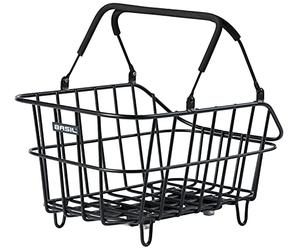 Basil - Cestino da Bicicletta Unisex per adulti, in alluminio, Colore Nero opaco, 10 kg