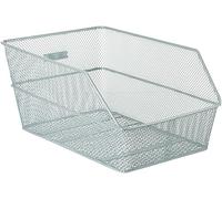 Basil Fahrradkorb Cento Cestino per Bicicletta. Unisex Bambini, Argento, Taglia Unica