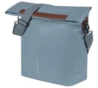 Basil City Fahrradshopper MIK Hooks - 14-16 l - Cuir végétalien - Fermeture Pliable imperméable avec Aimant - Compartiment intérieur zippé - Bandoulière Amovible - Bleu Graphite