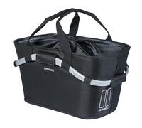 Basil - Panier arrière Classic Carry All MIK - 22 l, noir, système MIK verrouillable