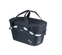 Basil Classic Carry All ISO MIK Panier de vélo Noir - Système MIK verrouillable avec Volume de 18 litres, isolé et résistant aux intempéries, idéal pour Les Courses et Le Transport Alimentaire