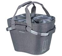 Basil Classic Carry All Klickfix Cestino anteriore Unisex Adulto, Grey Melee, 15 litri
