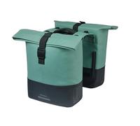 Basil – Sacoches doubles Cove Mik – 32 L – Vert/Silver Green/Noir