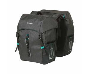 Basil Discovery 365D M Double Pannier (Black Melee | 18 litres)