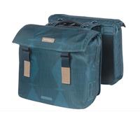 Basil Elegance MIK Sacoche Double 40-49 l, imperméable, Durable en matériaux recyclés, avec Plaque d'adaptation MIK verrouillable, idéale pour Le Quotidien et Les Courses