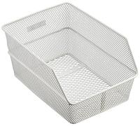 Basil Fahrradkorb Cento S, Cestino per Bicicletta Unisex Bambini, Bianco, Taglia Unica