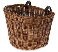 Panier de vélo en osier Basil Darcy - Grande taille - Attache pour guidon ou porte-bagage - Marron