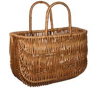 Basil Fahrradkorb Swing Panier de vélo Mixte Adulte, Varnished Natural, 42 x 20 x 26 cm