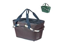 Basil Flair Carry All HR Mik Panier de vélo Bleu Marine - Système MIK verrouillable avec 22 litres, résistant aux intempéries et élégant, idéal pour Les Courses et l'utilisation Quotidienne