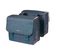 Basil Flair Double Sacoche de vélo - 35 l - Bleu - Imperméable - en Polyester recyclé - Compatible avec MIK et Racktime