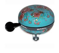 Basil Glocke BIG BELL Ding Dong Fahrradklingel, BasBigBell, Muster Bloom emerald green