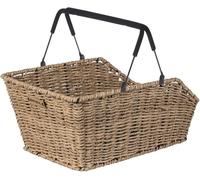 Basil Rear Basket Cento Rattan Look Suitable for MIK, RT, I-Rack/Carrymore Plates (Not INCL.) Coprisella Unisexe Adulte, Nero, Taille Unique