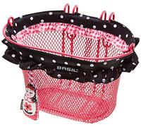 Basil Jasmin Panier avant pour vélo Pour enfant Motif babouchka Gris/Rose 30-51 cm