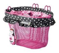 Basil Jasmin Panier avant pour vélo Pour enfant Motif babouchka Gris/Rose 30-51 cm