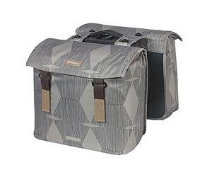 Basil Lot de 2 sacoches Elegance MIK Fixation : MIK | Château Taupe, Gris, Taille Unique, Sac de Ville