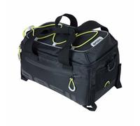 Basil Miles Borsa per portapacchi. Unisex Adulto, Nero Lime, 32 cm x 19 cm x 21 cm