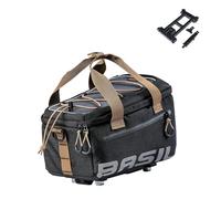 Basil Miles MIK Sacoche de Porte-Bagages étanche avec système MIK verrouillable 7 l Idéal pour Les trajets et l'extérieur Noir/Marron