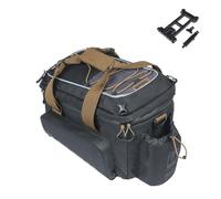 Basil Miles Pro MIK Sacoche de Porte-Bagages XL 9-36 l Étanche avec système MIK verrouillable Idéal pour Les Longues randonnées Noir/Marron