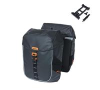 Basil Miles Tarpaulin Mik Panniers 34l Noir Black / Orange