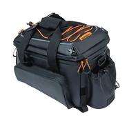 Basil Miles XL Pro, Borsa Portapacchi Unisex-Adulti, Nero/Arancione, 9-36ltr