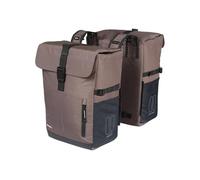 Basil Move Double Sacoche, 30 l, Marron, imperméable, en Polyester recy ompatible avec MIK et Racktime