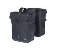 Basil Move Double Sacoche, 30 l, Noir, imperméable, en Polyester recyclé, Compatible avec MIK et Racktime