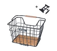 702685 - cestino bici in Acciaio + piastra adattatore Norland 23 l mik