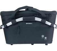 Basil Classic Carry All ISO MIK Panier de vélo Noir - Système MIK verrouillable avec Volume de 18 litres, isolé et résistant aux intempéries, idéal pour Les Courses et Le Transport Alimentaire