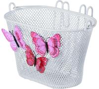 Basil Panier avant Jasmin Papillon, 20x28x19cm, mailles serrées, blanc
