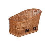 Basil Panier arrière vélo Pasja Mik 50 cm 38 l osier tressé à la main MIK verrouillable Noir Natural