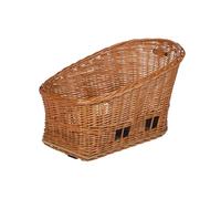 Basil Pasja Mik M Panier de vélo arrière pour Chien en Osier Durable avec Plaque d'adaptation MIK verrouillable, Amovible, avec Coussin Lavable, idéal pour Les randonnées à vélo avec Votre Chien