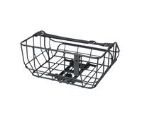 Basil Portland MIK Panier de vélo arrière en Aluminium avec Plaque d'adaptation MIK verrouillable Noir Mat 25 l
