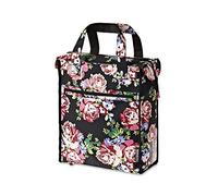 Basil Sac de vélo, Noir - Motif de fleur, 20 L