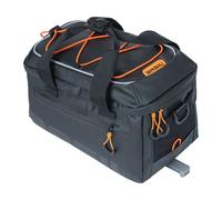 Basil Miles Tarpaulin MIK Sacoche de Porte-Bagages étanche avec système MIK verrouillable, 7 l, Noir/Orange, idéale pour Les randonnées et Le Quotidien