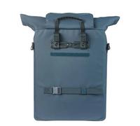 Basil Sacoche vélo Brooklyn MIK Hooks – 17 l étanche, compartiment PC, réfléchissante – Bleue
