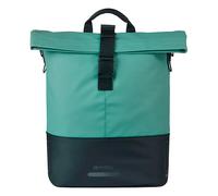 Basil – Sacoche de vélo Cove MIK Hooks – 16 L – Étanche et réfléchissante – Vert argenté/Noir