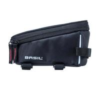 Basil Sacoche de cadre vélo Sport Design – 1,5 L, fixation scratch, 2 compartiments – Noir